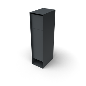 Pakun brievenbus zwartgrijs ral 7021 300x450x1200 mm - Geroba