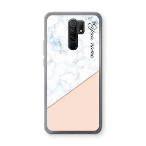 Marmer in stijl: Xiaomi Redmi 9 Transparant Hoesje