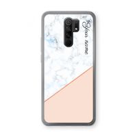 Marmer in stijl: Xiaomi Redmi 9 Transparant Hoesje