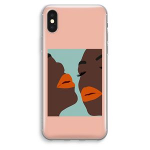 Orange lips: iPhone XS Max Transparant Hoesje