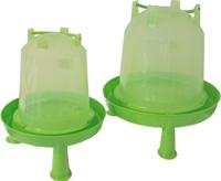 Plastic drinkfontein bajonet/op poot 3 liter groen - Gebr de boon