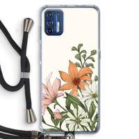 Floral bouquet: Motorola Moto G9 Plus Transparant Hoesje met koord