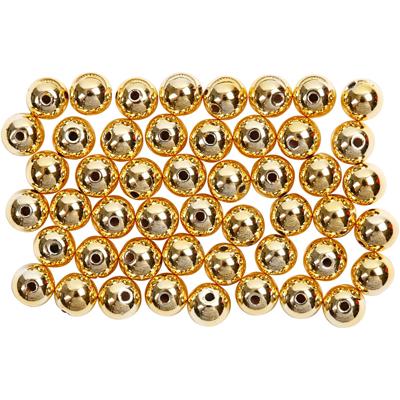 Creativ Company Waskralen, d 5 mm, gatgrootte 0,7 mm, goud, 100 stuk/ 1 doos