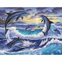 Schilderen Op Nummer Dolfijnen - thumbnail
