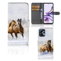Motorola Moto G13 | G23 | Telefoonhoesje | Met pasjeshouder | Paarden