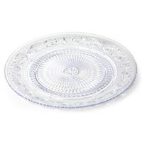 Plasticforte Onbreekbare Dinerborden - kunststof - kristal stijl - transparant - 25 cm   -