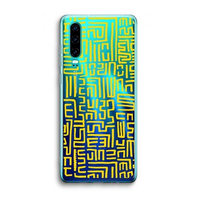 Majorelle Blue Print: Huawei P30 Transparant Hoesje