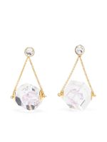 Swarovski boucles d'oreilles pendantes Curiosa asymétriques - Blanc