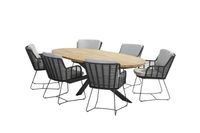 4 Seasons Outdoor FabricePrado AntracietHoutkleur - thumbnail