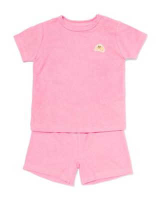 HEMA Babypyjama badstof roze (roze)