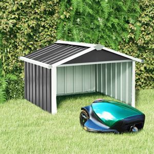 VidaXL Overkapping voor robotmaaier 92x97x63 cm staal antracietkleurig