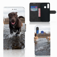 Huawei P30 Lite (2020) Telefoonhoesje met Pasjes Honden Labrador - thumbnail