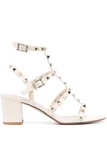 Valentino Garavani sandales en cuir à ornements Rockstud 60 mm - Tons neutres