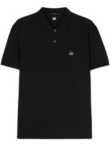 C.P. Company polo à logo brodé - Noir