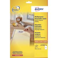 Etiket avery l4734rev 199.3x143.5mm wit 50stuk