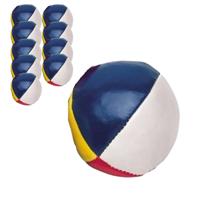 Jongleerbal - 10x - gekleurd - 6,5 cm - sport en spel ballen - circus artiest