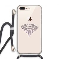 Home Is Where The Wifi Is: iPhone 7 PLUS Transparant Hoesje met koord