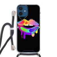 Lip Palette: iPhone 12 Transparant Hoesje met koord