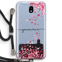 Hartjes en kusjes: Samsung Galaxy J5 (2017) Transparant Hoesje met koord