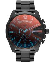 DIESEL &apos;Mega Chief&apos; chronograaf armbandhorloge, 51 mm in zwart/iriserend kristal bij Nordstrom