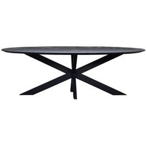 Giga Meubel - Eettafel Diamond Zwart Ovaal 160cm