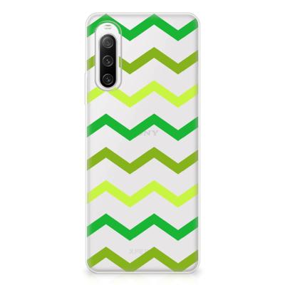 Sony Xperia 10 IV | TPU bumper | Zigzag Groen