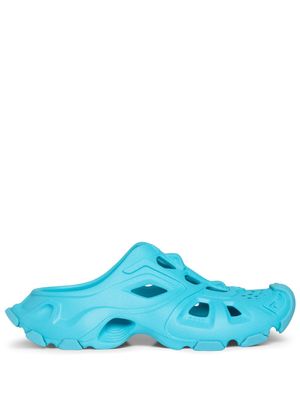 Balenciaga mules à découpes - Bleu