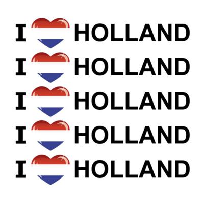 Sticker - 10x - I love Holland - 19 x 4 cm - Nederland - landenthema