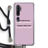 gij zijt ook iemand: Xiaomi Mi Note 10 Transparant Hoesje met koord