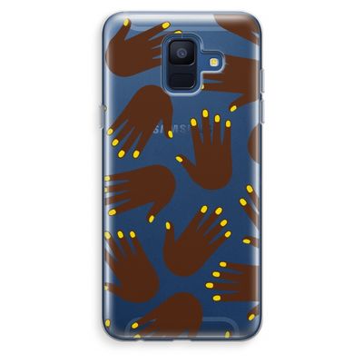 Hands dark: Samsung Galaxy A6 (2018) Transparant Hoesje