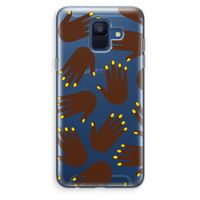 Hands dark: Samsung Galaxy A6 (2018) Transparant Hoesje