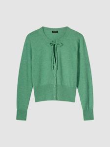Cashmere vest met strikkoord