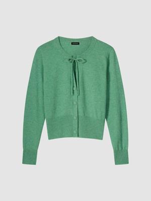 Cashmere vest met strikkoord