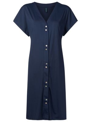 Lygia & Nanny robe mi-longue Artemis à boutons pression - Bleu