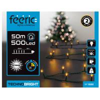 Kerstverlichting - warm wit - 50 meter - 500 led lampjes - groen snoer - 8 functies