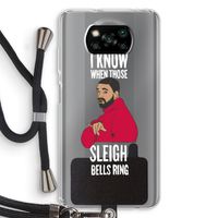 Sleigh Bells Ring: Xiaomi Poco X3 NFC Transparant Hoesje met koord Sleigh Bells Ring: Xiaomi Poco X3 NFC Transparant Hoesje met koord