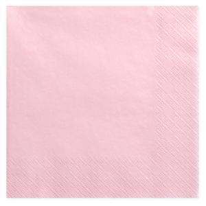 Partydeco tafel servetten van papier - roze - 33 x 33 cm - Wegwerp servetten voor diner/lunch