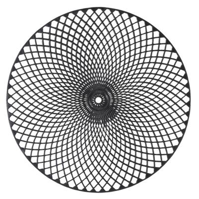 Op=Op | Leen Bakker - Placemat Christie - Imitatieleer - Ø38 Cm (1 Stuk) - PU - Zwart