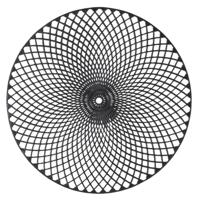 Op=Op | Leen Bakker - Placemat Christie - Imitatieleer - Ø38 Cm (1 Stuk) - PU - Zwart