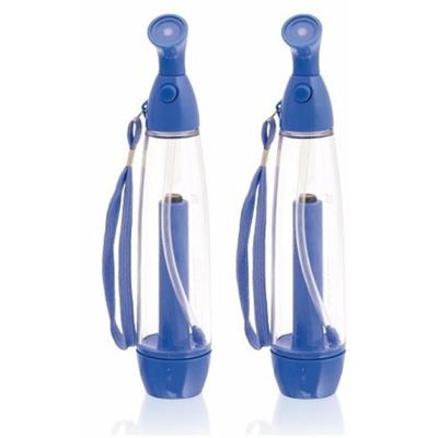 Waterverstuiver - 2x stuks - blauw - 70 ml - verkoelende hand waternevelaar - nevelspray - waterspra