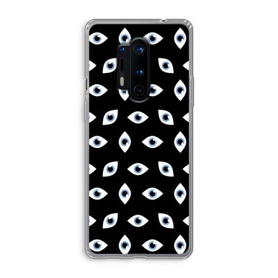 Eyes pattern: OnePlus 8 Pro Transparant Hoesje