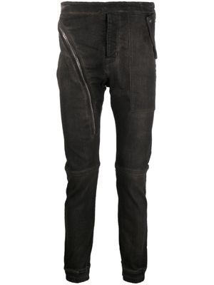 Rick Owens DRKSHDW jean slim à détail de zip - Noir