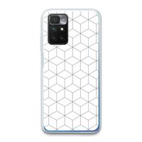 Zwart-witte kubussen: Xiaomi Redmi 10 Transparant Hoesje