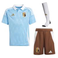 adidas België Uittenue 2024-2026 Kids Lichtblauw Bruin - thumbnail