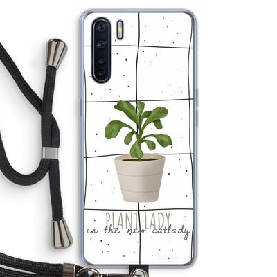Kamerplant op vensterruit: Oppo A91 Transparant Hoesje met koord