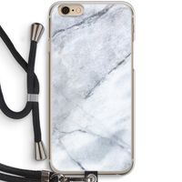 Witte marmer: iPhone 6 / 6S Transparant Hoesje met koord