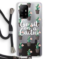 Cactus quote: Oppo A95 5G Transparant Hoesje met koord