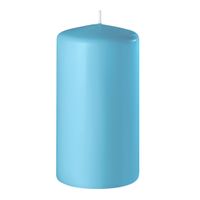 1x Kaarsen turquoise 6 x 15 cm 58 branduren sfeerkaarsen   -