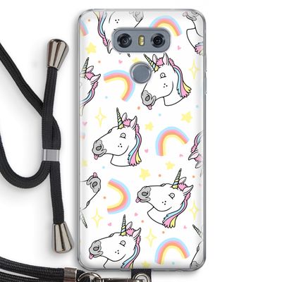 Rainbow Unicorn: LG G6 Transparant Hoesje met koord
