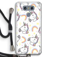 Rainbow Unicorn: LG G6 Transparant Hoesje met koord